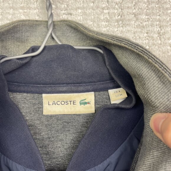 Lacoste Sport Full Zip Layered Jacket Men's Size M Grey Preppy Golf / Tennis - Picture 5 of 16